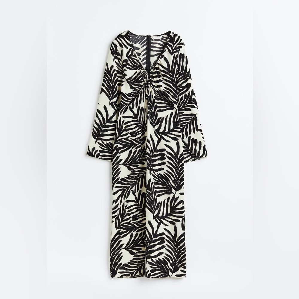 H&M tie detail crepe maxi dress